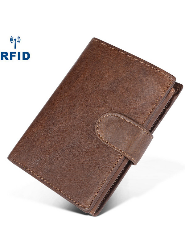 JCHENSJ Novčanici od kože za muškarce Raid novčanik velikog kapaciteta 14 utora za kartice Ležerna vintage muška torbica Džep za novčiće 2022.