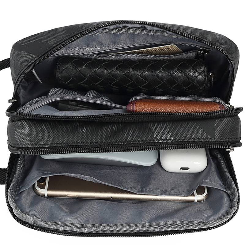 „POSO“ prekės ženklo ekologiškas kelioninis pakabinamas krepšys, atsparus purslams, daugiafunkcinė „Oxford“ vyrų piniginė