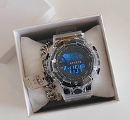 Férfi elektronikus óra gumi szíjjal