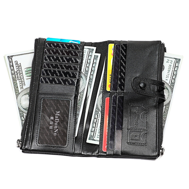 Disain Unisex meeste siduri rahakotid meeste naiste pikk rahakott tõmblukuga rahakott Mündi rahakott Raha telefonikott RFID