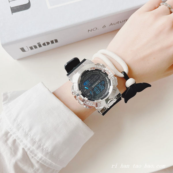 Neperšlampamas sportinis vyriškas laikrodis su silikoniniu dirželiu