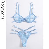 Ellolace aplikatsiooniga pesukomplekt läbipaistev rinnahoidja Sensuaalne uhke aluspesu pitsiline komplekt naisele, 2-osaline uhke intiimne kõva naine