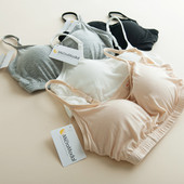 Új Modal nem acél gyűrűs fehérnemű mellkaspárnával integrált nadrágtartó mellény melltartó sport fehérnemű cső felső rövid mellény kamisole