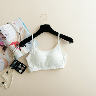 Új Modal nem acél gyűrűs fehérnemű mellkaspárnával integrált nadrágtartó mellény melltartó sport fehérnemű cső felső rövid mellény kamisole