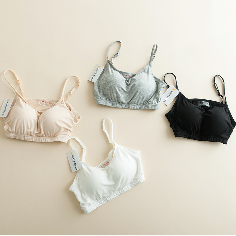 Új Modal nem acél gyűrűs fehérnemű mellkaspárnával integrált nadrágtartó mellény melltartó sport fehérnemű cső felső rövid mellény kamisole