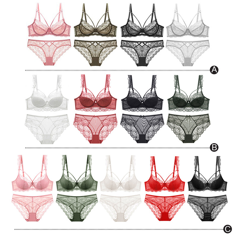 Valge tikandiga Seksikas pesu rinnahoidja ja aluspüksid, läbipaistev üliõhuke Push Up rinnahoidja pits naiste aluspesu komplektid E Cup