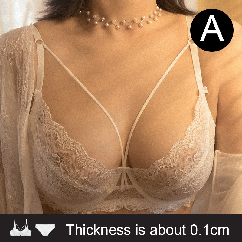 Valge tikandiga Seksikas pesu rinnahoidja ja aluspüksid, läbipaistev üliõhuke Push Up rinnahoidja pits naiste aluspesu komplektid E Cup