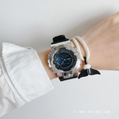 Suure sihverplaadi ja ökonahast rihmaga meeste käekell