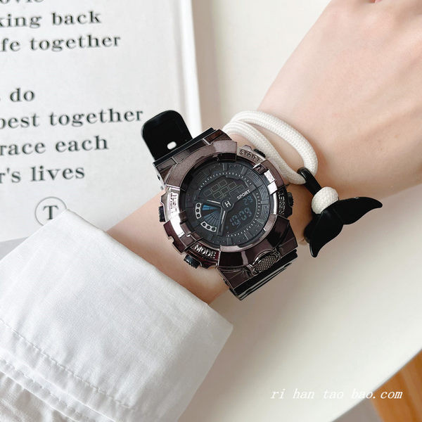 Suure sihverplaadi ja ökonahast rihmaga meeste käekell