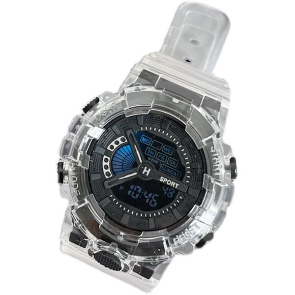 Suure sihverplaadi ja ökonahast rihmaga meeste käekell