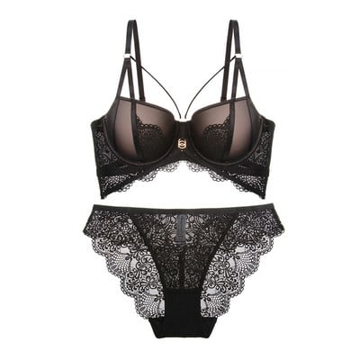 Dotey Popsy naiste rinnahoidja komplekt Push Up rihmaga, polsterdatud karikaga alustraat, 3 värvi seksikas pitsist aluspesu komplekt