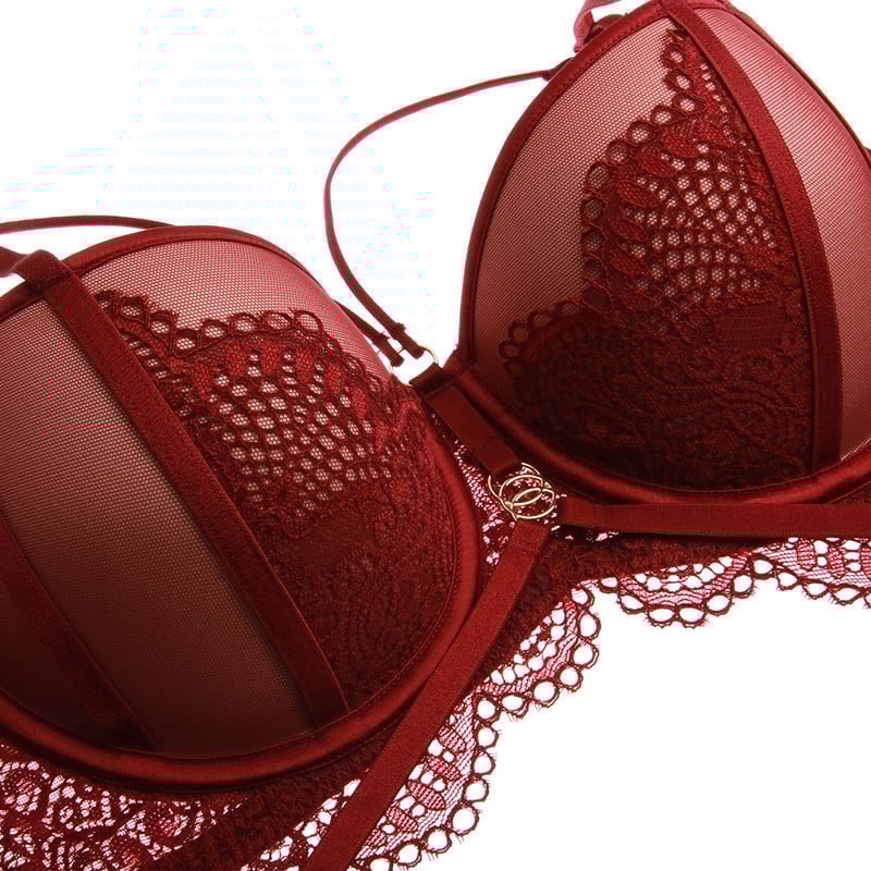 Dotey Popsy naiste rinnahoidja komplekt Push Up rihmaga, polsterdatud karikaga alustraat, 3 värvi seksikas pitsist aluspesu komplekt