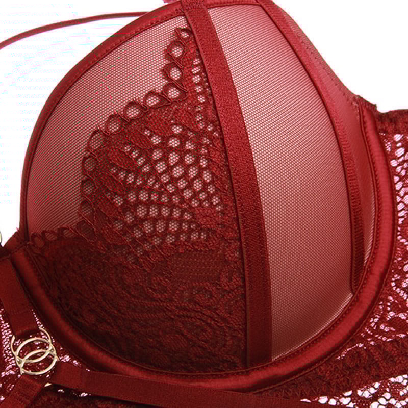 Dotey Popsy naiste rinnahoidja komplekt Push Up rihmaga, polsterdatud karikaga alustraat, 3 värvi seksikas pitsist aluspesu komplekt