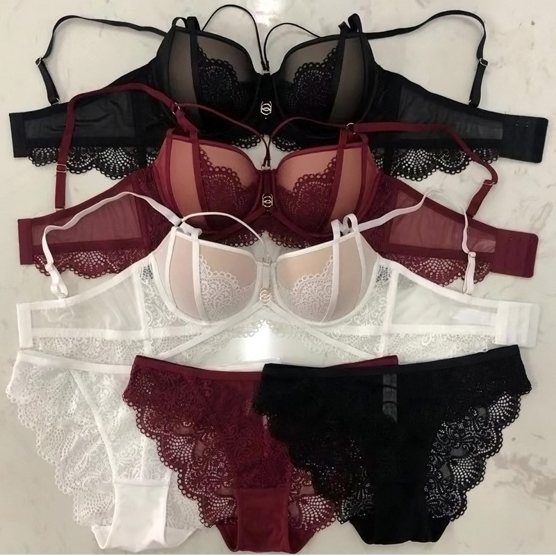 Dotey Popsy naiste rinnahoidja komplekt Push Up rihmaga, polsterdatud karikaga alustraat, 3 värvi seksikas pitsist aluspesu komplekt