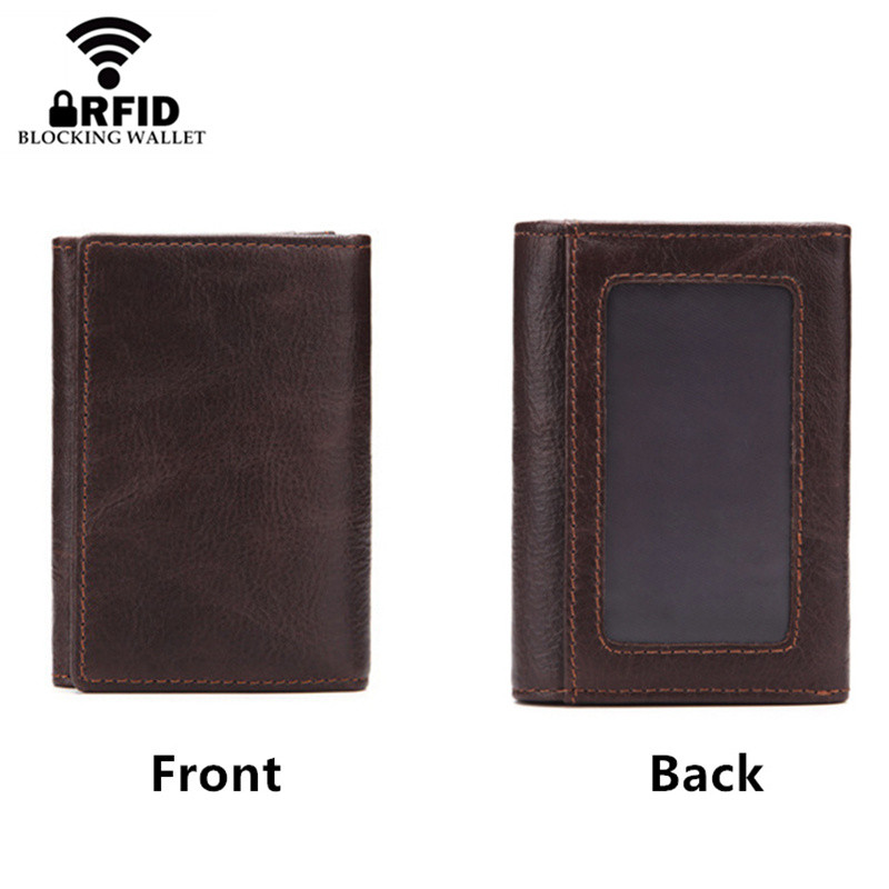 BISI GORO kožni novčanik za muškarce, protiv krađe, tanki, mini novčanici, torbica za kartice, torbica za novčiće, vintage modna torbica