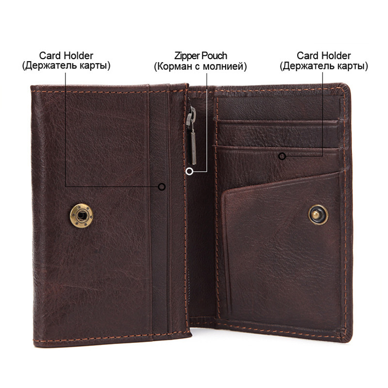 BISI GORO kožni novčanik za muškarce, protiv krađe, tanki, mini novčanici, torbica za kartice, torbica za novčiće, vintage modna torbica