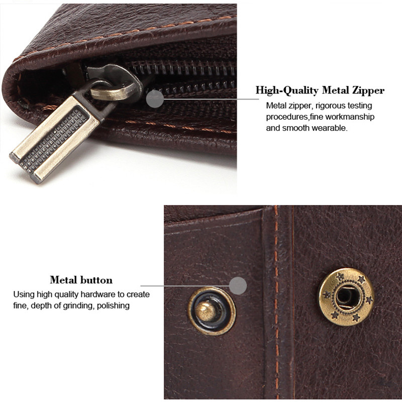 BISI GORO kožni novčanik za muškarce, protiv krađe, tanki, mini novčanici, torbica za kartice, torbica za novčiće, vintage modna torbica