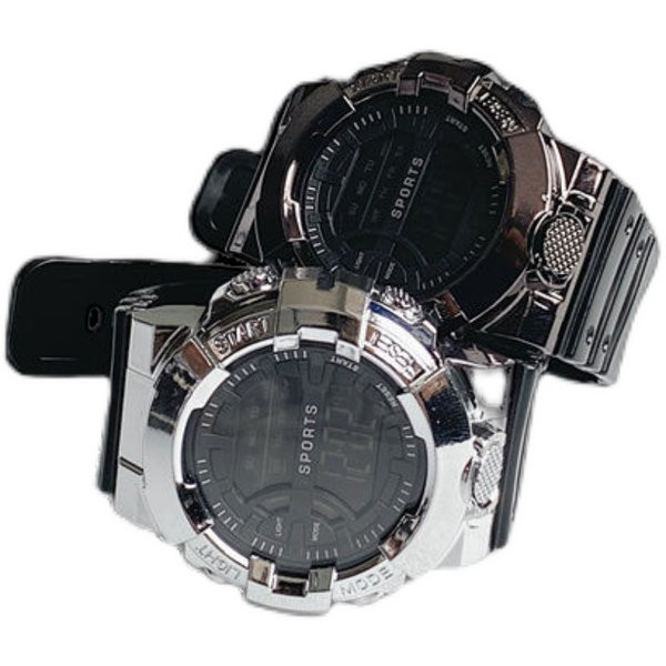 Jauna modeļa elektroniskais pulkstenis ar gumijas siksniņu vīriešiem