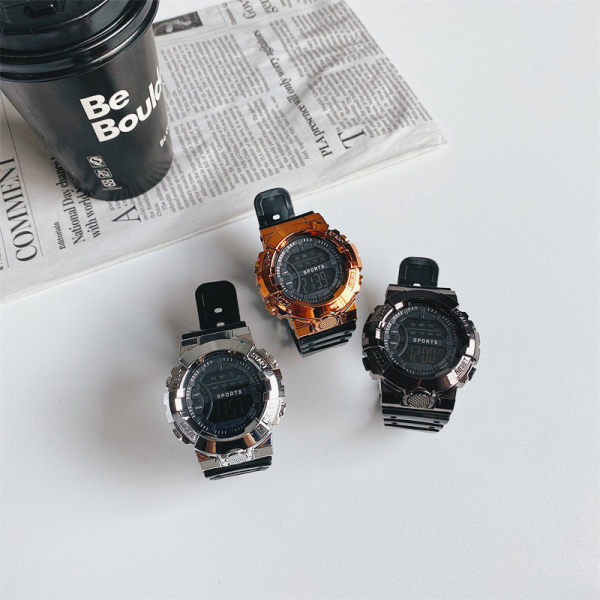 Jauna modeļa elektroniskais pulkstenis ar gumijas siksniņu vīriešiem