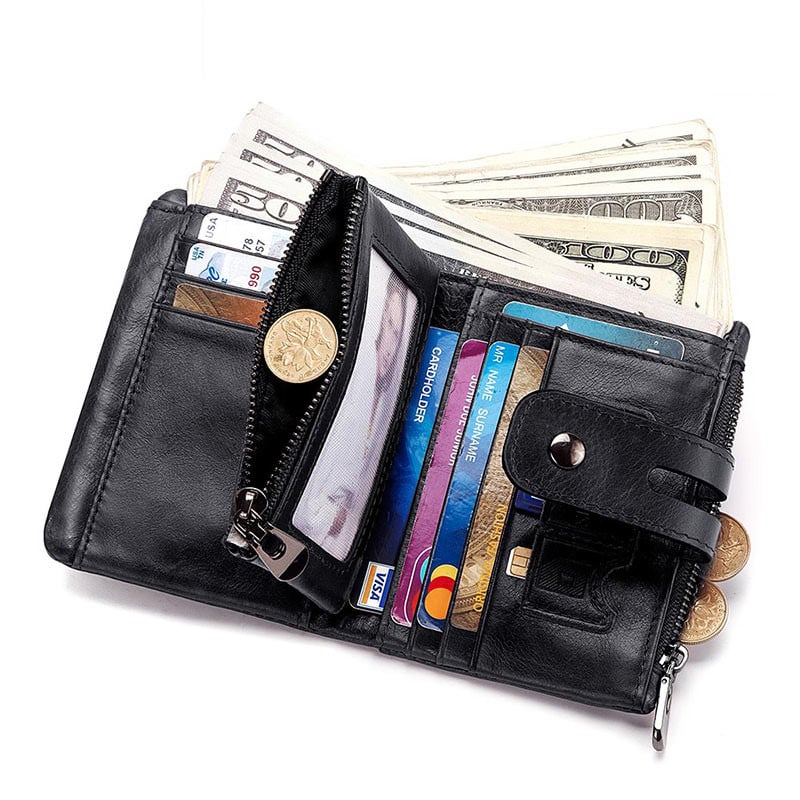  Nahast meeste rahakotid kaardihoidja Päris rahakotid meestele lühike must rahakott Portefeuille Homme