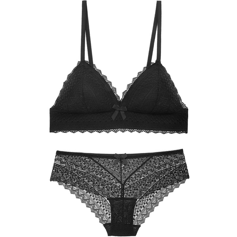 Tassikolmnurk traadita seksikas ööriided retro tikandiga kontrastvärvi naiste rinnahoidja ja aluspükste komplekt pits õhuke tass aluspesu