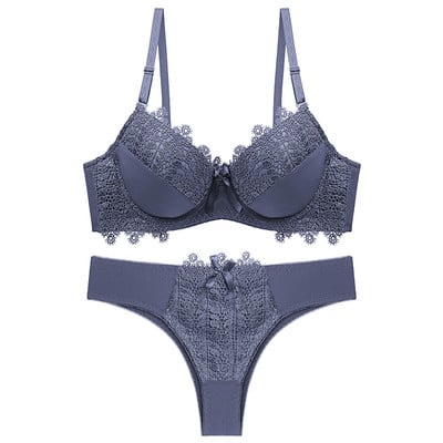 Julexy uus 2021 seksikas naiste rinnahoidja komplekt BC Cup Solid Lace bikiinirinnahoidja komplekt naiste aluspesu komplekt