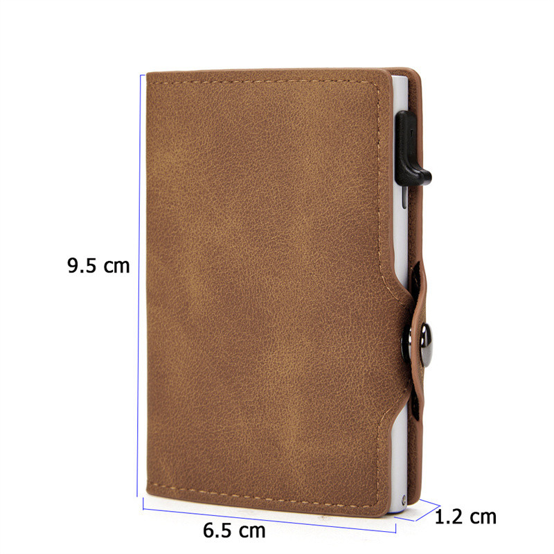 Bisi Goro kohandatud nimega meeste PU-nahast rahakott RFID-krediitkaardihoidja ümbris Haspi disainiga rahakott, mis sobib 6 kaardile rahakotile