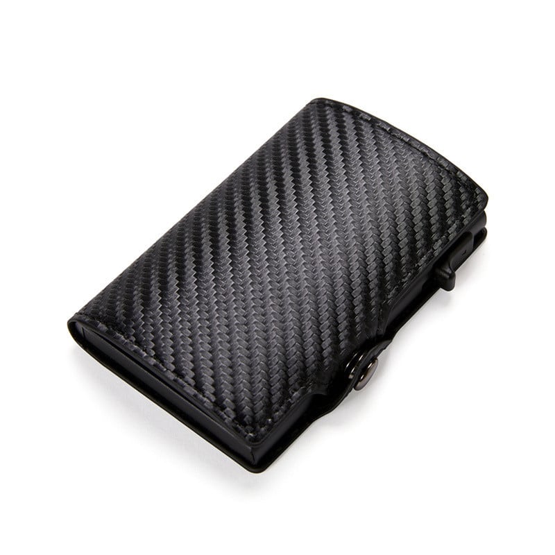 Bisi Goro kohandatud nimega meeste PU-nahast rahakott RFID-krediitkaardihoidja ümbris Haspi disainiga rahakott, mis sobib 6 kaardile rahakotile