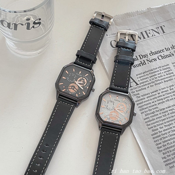 Modern férfi karóra öko bőr szíjjal