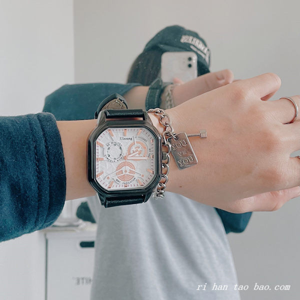 Modern férfi karóra öko bőr szíjjal