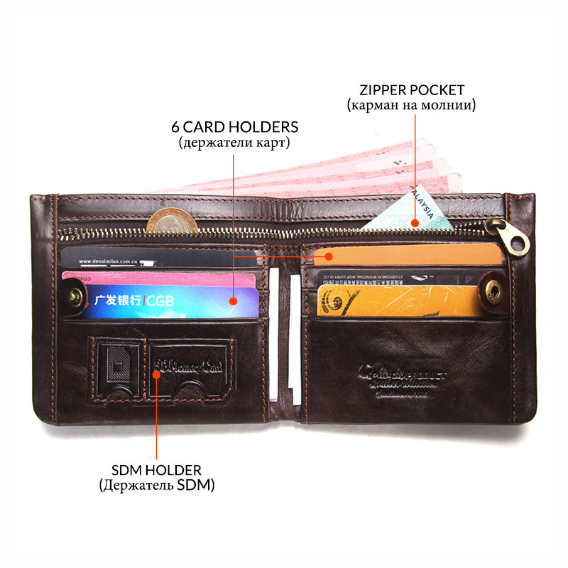 Portofel cu gravură din Contact bărbați, marcă vintage, geantă de bani, portmoneu cu fermoar, portofele bifold, suport pentru carduri de înaltă calitate
