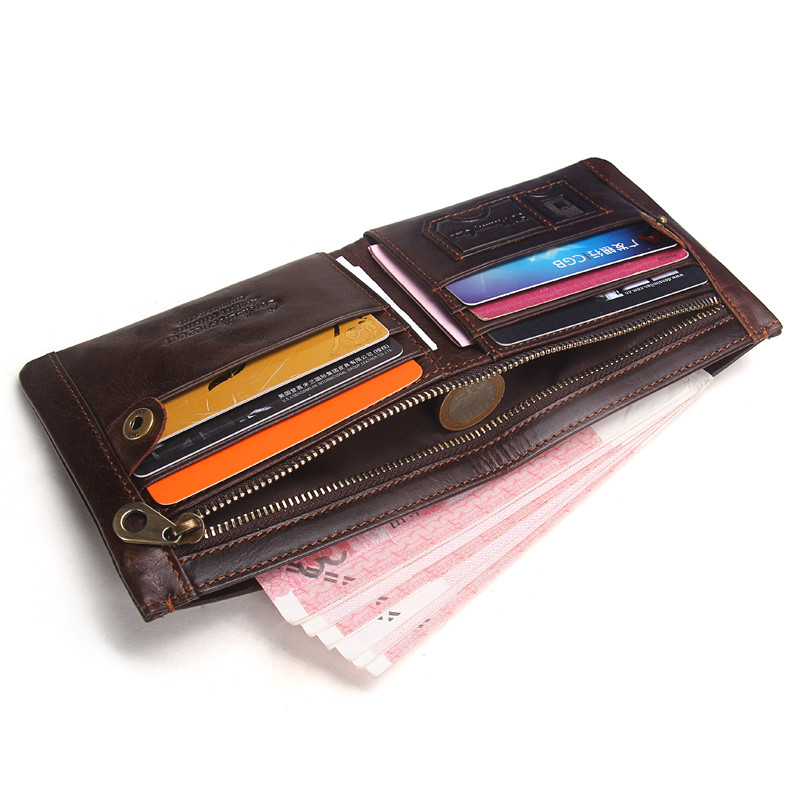 Portofel cu gravură din Contact bărbați, marcă vintage, geantă de bani, portmoneu cu fermoar, portofele bifold, suport pentru carduri de înaltă calitate