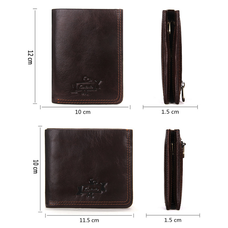 Portofel cu gravură din Contact bărbați, marcă vintage, geantă de bani, portmoneu cu fermoar, portofele bifold, suport pentru carduri de înaltă calitate