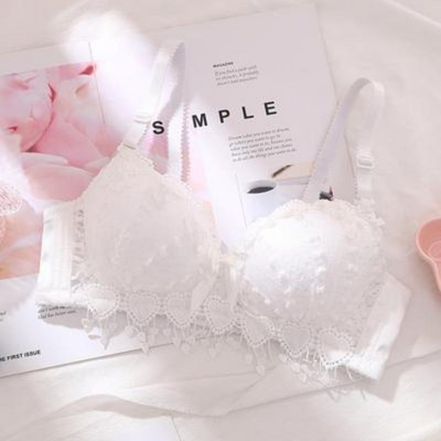 Fată Ieftin Sutien Sexy Bralette Lenjerie de corp Femei Push Up Sutien de nuntă fără fir Frumusețe fără fir Spate 3/4 Cup Bandă Lenjerie Dantela