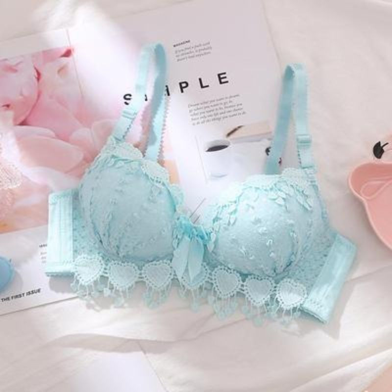 Fată Ieftin Sutien Sexy Bralette Lenjerie de corp Femei Push Up Sutien de nuntă fără fir Frumusețe fără fir Spate 3/4 Cup Bandă Lenjerie Dantela