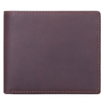 MISFITS JAUNI ādas vīriešu maki Crazy Horse Ādas vīriešu naudas maks Monētu kabata un karšu turētājs augstas kvalitātes maki vīriešiem