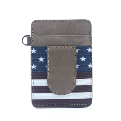 Elastinis kreditinių kortelių laikiklis Minimalistinis RFID blokuojantis priekinės kišenės plonas kortelės dėklas Mini odos piniginė vyrams ir moterims