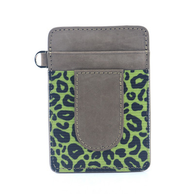 Elastinis kreditinių kortelių laikiklis Minimalistinis RFID blokuojantis priekinės kišenės plonas kortelės dėklas Mini odos piniginė vyrams ir moterims