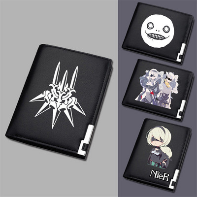 NieR:Automata Game Unisex hosszú érmepénztárca YoRHa No. 2 Pu bőr rövid pénztárca személyi igazolványtartó női szexi pénzes táska