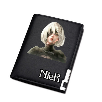 NieR:Automata Game Unisex hosszú érmepénztárca YoRHa No. 2 Pu bőr rövid pénztárca személyi igazolványtartó női szexi pénzes táska