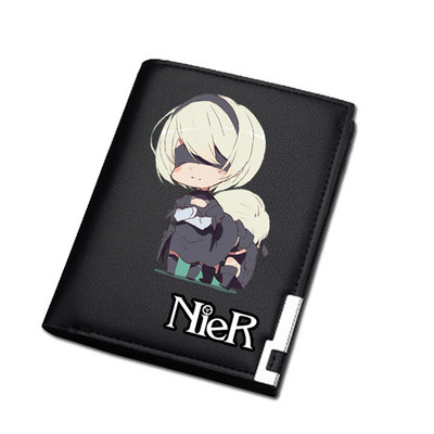 NieR:Automata Game Unisex hosszú érmepénztárca YoRHa No. 2 Pu bőr rövid pénztárca személyi igazolványtartó női szexi pénzes táska