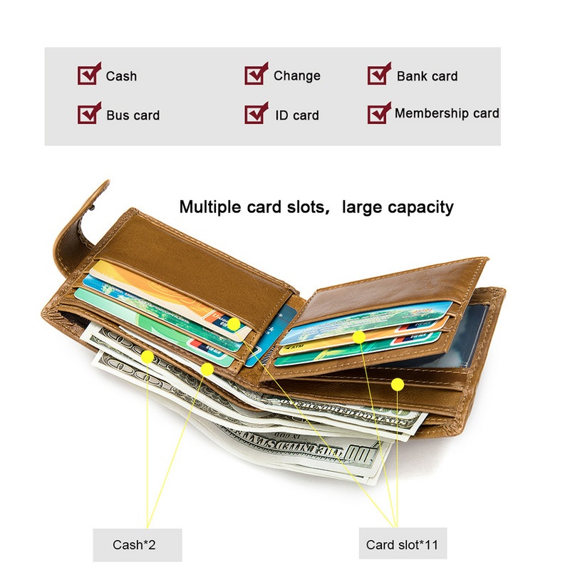 MVA meeste rahakott Nahast meeste rahakott Meestele Bifold rahakott Meeste rahakotid münditaskuga õhuke rahakott kaartide jaoks 7040