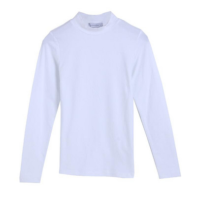 Puhta mudeliga puuvillane kõrge kaelusega pluus paljudes värvides