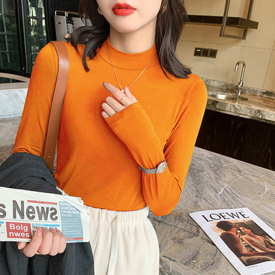 Puhta mudeliga puuvillane kõrge kaelusega pluus paljudes värvides