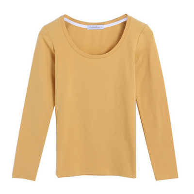 Vienspalvė moteriška palaidinė apvalia iškirpte – prigludęs modelis