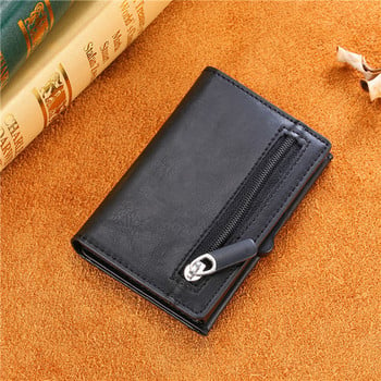 ZOVYVOL 2022 New Men Wallet RFID Coin Purse Προσαρμοσμένο όνομα Πορτοφόλι Κουτί αλουμινίου Έξυπνη θήκη πιστωτικής κάρτας Δερμάτινη θήκη κάρτας RFID