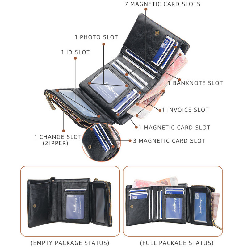 2022 m. Naujos individualizuotos vyriškos piniginės grandinėlės užtrauktukas Aukštos kokybės trumpi 10 kortelių laikikliai Vyriškos piniginės monetų laikiklio piniginės berniukui