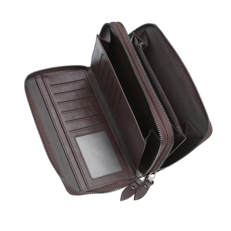 „Baellerry“ prabangios prekės ženklo vyriškos piniginės Ilgos sankabos piniginė Didelės talpos Užtrauktukai Piniginė Vyriška PU Odinė Piniginė Vyriška Verslo Piniginė