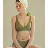 Vegetáriánus zselés csíkok puha alátámasztás nyom nélkül, acél gyűrű kis mellkas összegyűjtött kényelmes fehérnemű női forma nyári vékony