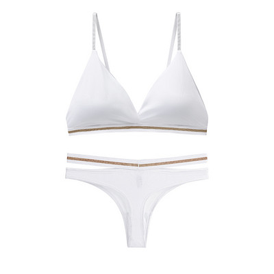 1 rinkinys Moteriško apatinio trikotažo rinkiniai Liemenėlė Moteris Bikinis Bralette Active Seamless Wire Free Ice Silk Liemenėlės Kelnaitės apatinis trikotažas moterims